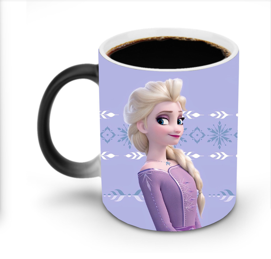 （画像用） アナと雪の女王 アンナ エルサ Frozen Anna Elsa 温度変色マグカップ