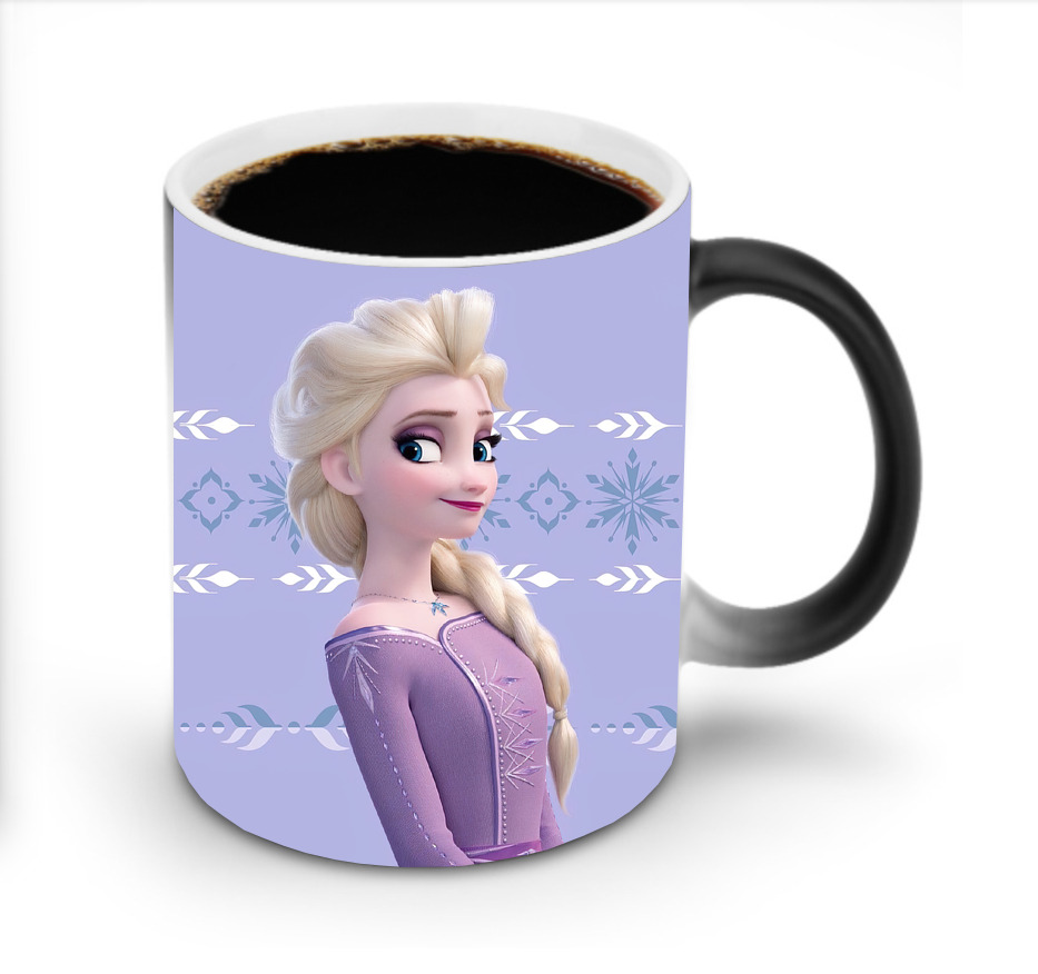 （画像用） アナと雪の女王 アンナ エルサ Frozen Anna Elsa 温度変色マグカップ