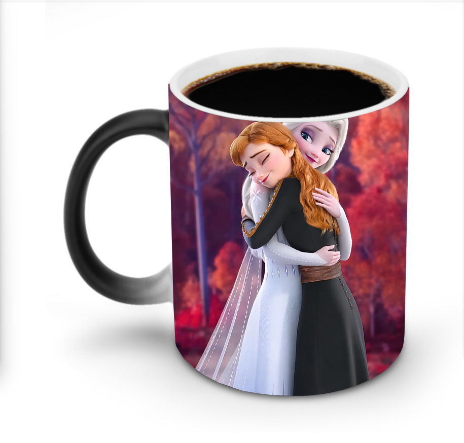 （画像用） アナと雪の女王 アンナ エルサ Frozen Anna Elsa 温度変色マグカップ