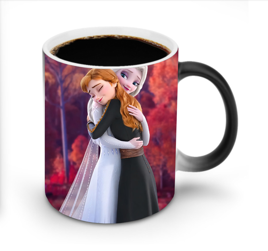 （画像用） アナと雪の女王 アンナ エルサ Frozen Anna Elsa 温度変色マグカップ