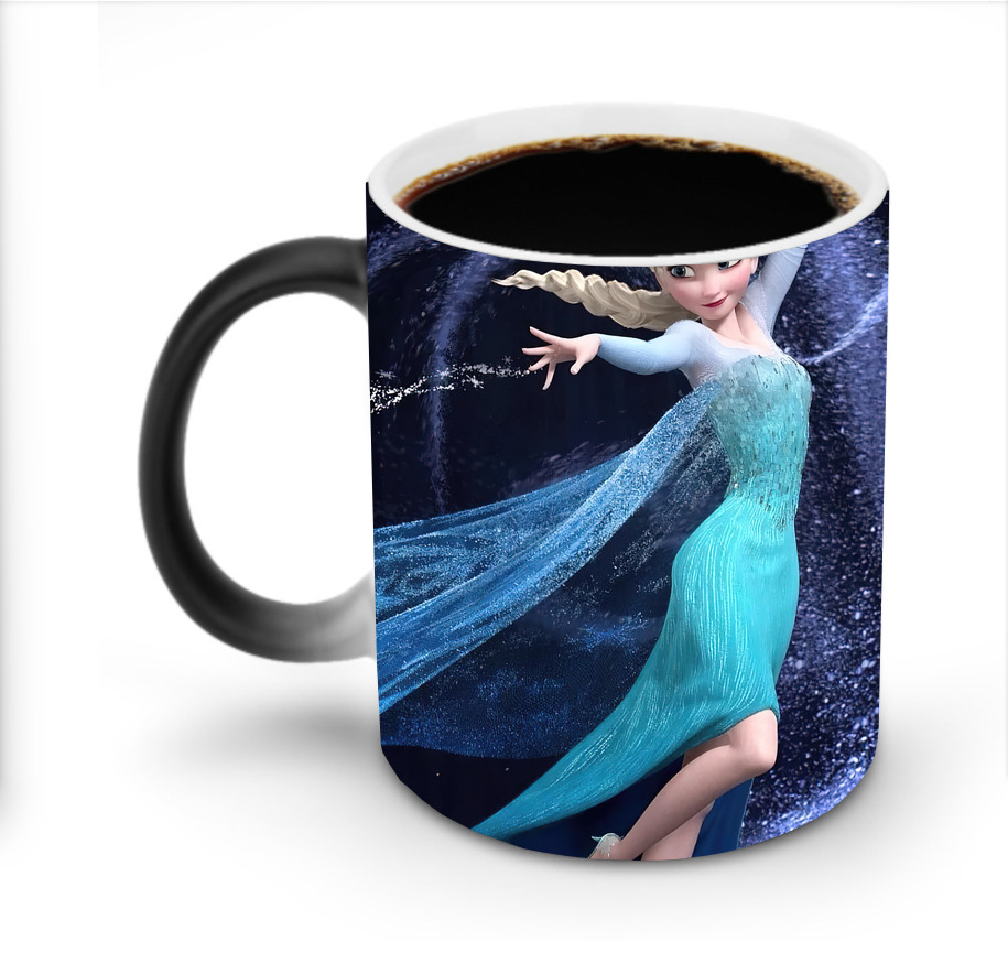 （画像用） アナと雪の女王 アンナ エルサ Frozen Anna Elsa 温度変色マグカップ