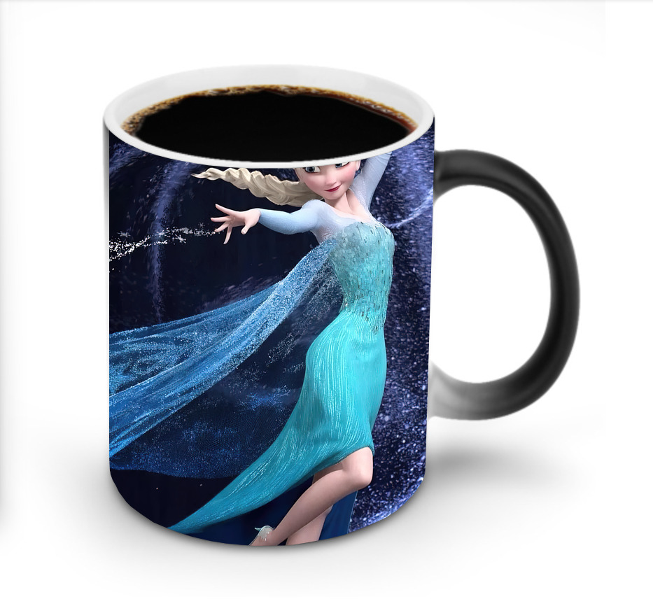 （画像用） アナと雪の女王 アンナ エルサ Frozen Anna Elsa 温度変色マグカップ