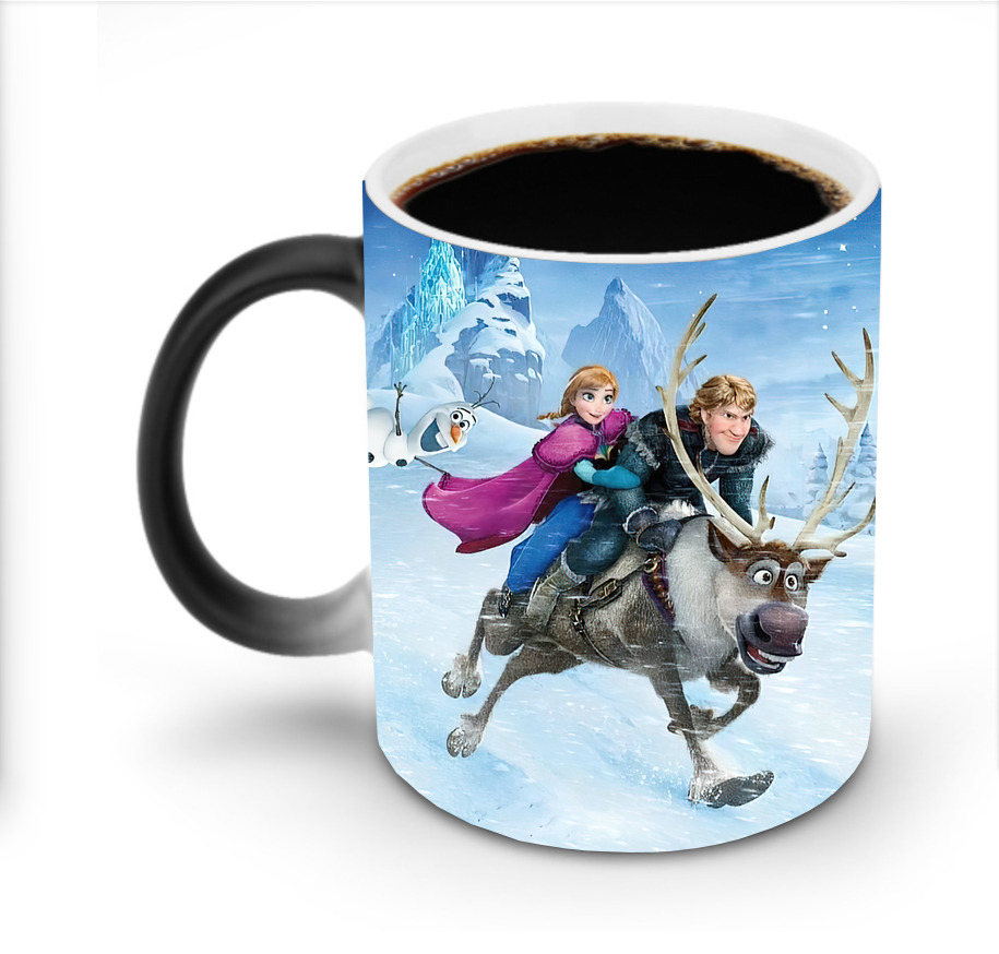 （画像用） アナと雪の女王 アンナ エルサ Frozen Anna Elsa 温度変色マグカップ