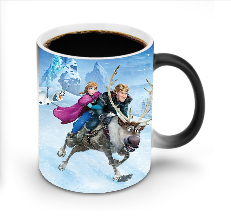 （画像用） アナと雪の女王 アンナ エルサ Frozen Anna Elsa 温度変色マグカップ