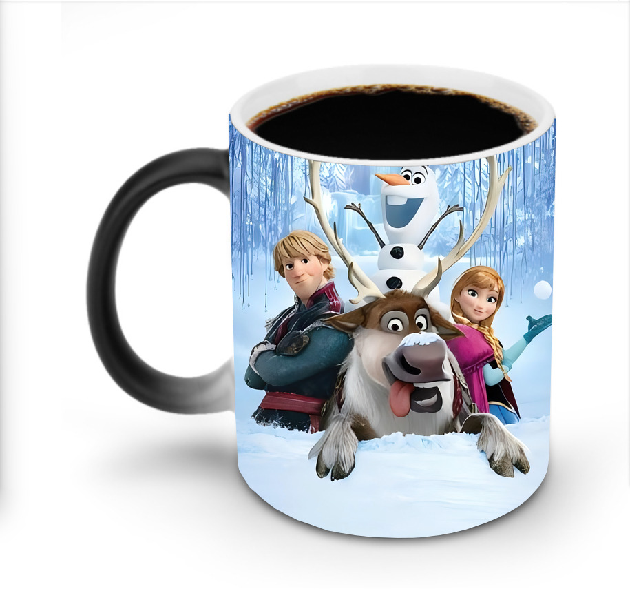（画像用） アナと雪の女王 アンナ エルサ Frozen Anna Elsa 温度変色マグカップ
