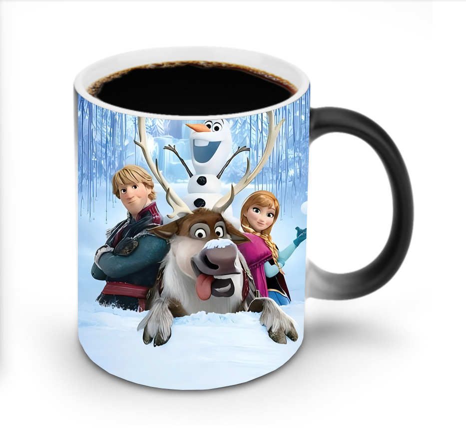 （画像用） アナと雪の女王 アンナ エルサ Frozen Anna Elsa 温度変色マグカップ
