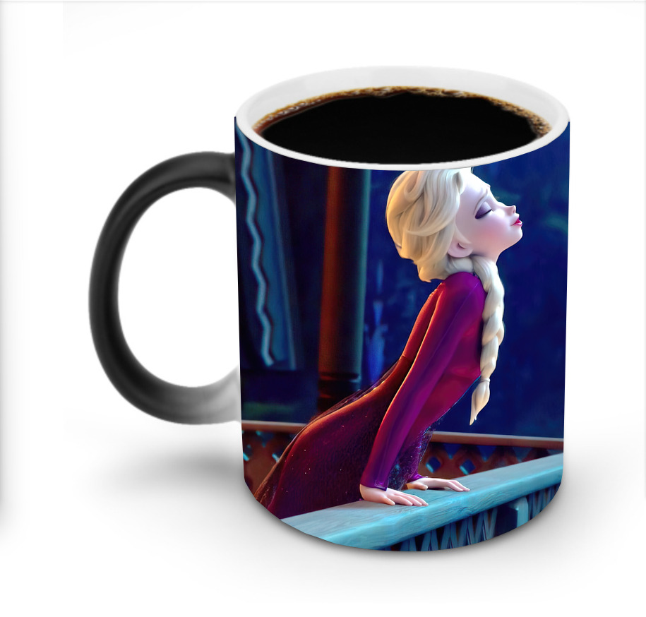 （画像用） アナと雪の女王 アンナ エルサ Frozen Anna Elsa 温度変色マグカップ