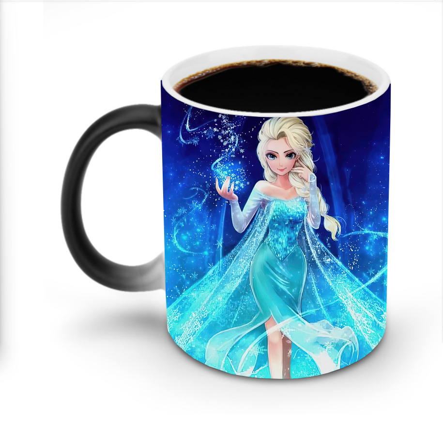 （画像用） アナと雪の女王 アンナ エルサ Frozen Anna Elsa 温度変色マグカップ
