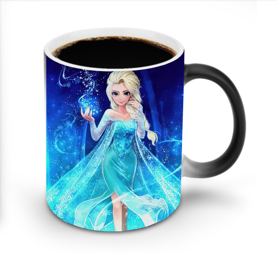 （画像用） アナと雪の女王 アンナ エルサ Frozen Anna Elsa 温度変色マグカップ