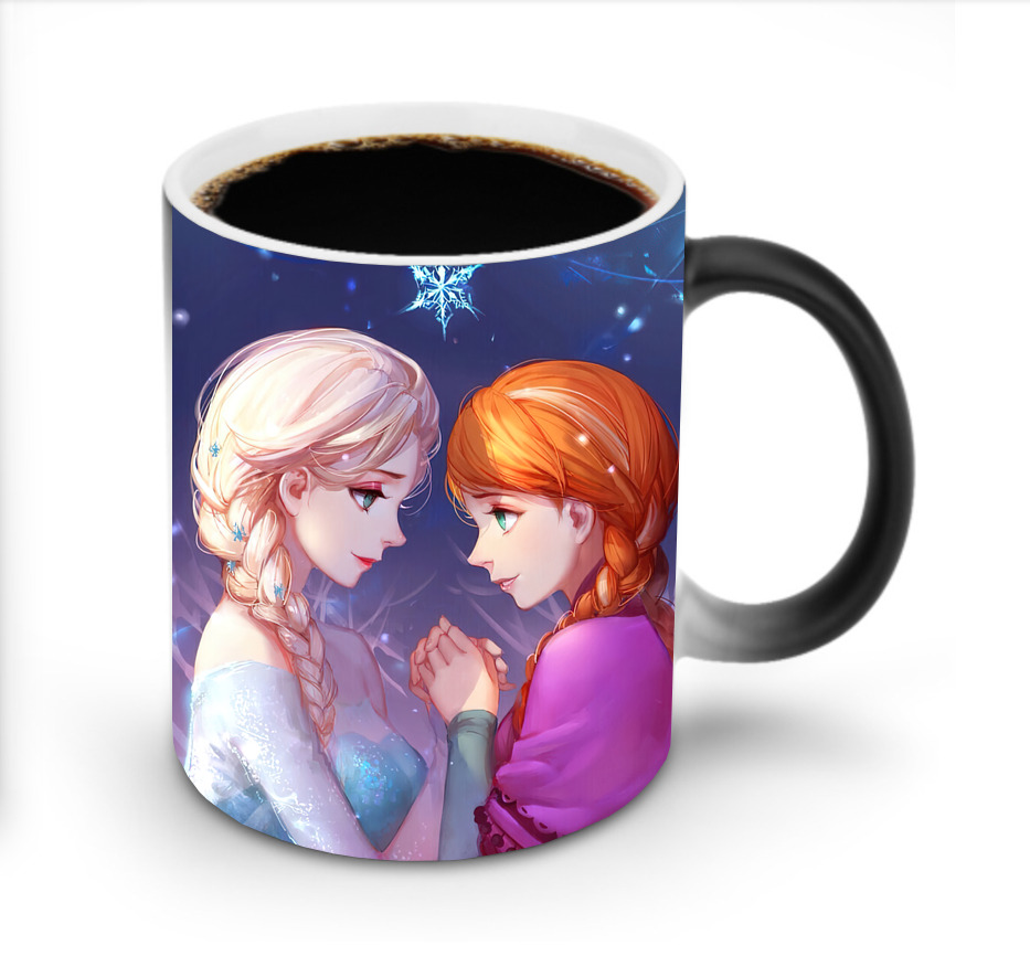（画像用） アナと雪の女王 アンナ エルサ Frozen Anna Elsa 温度変色マグカップ