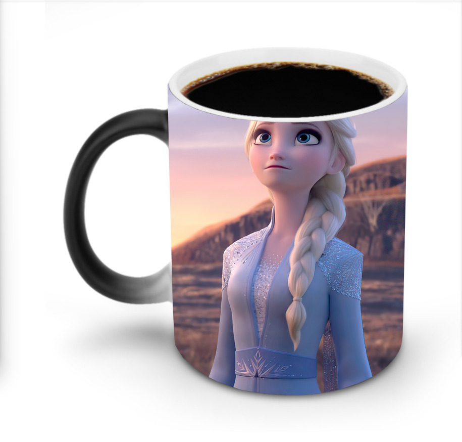 （画像用） アナと雪の女王 アンナ エルサ Frozen Anna Elsa 温度変色マグカップ