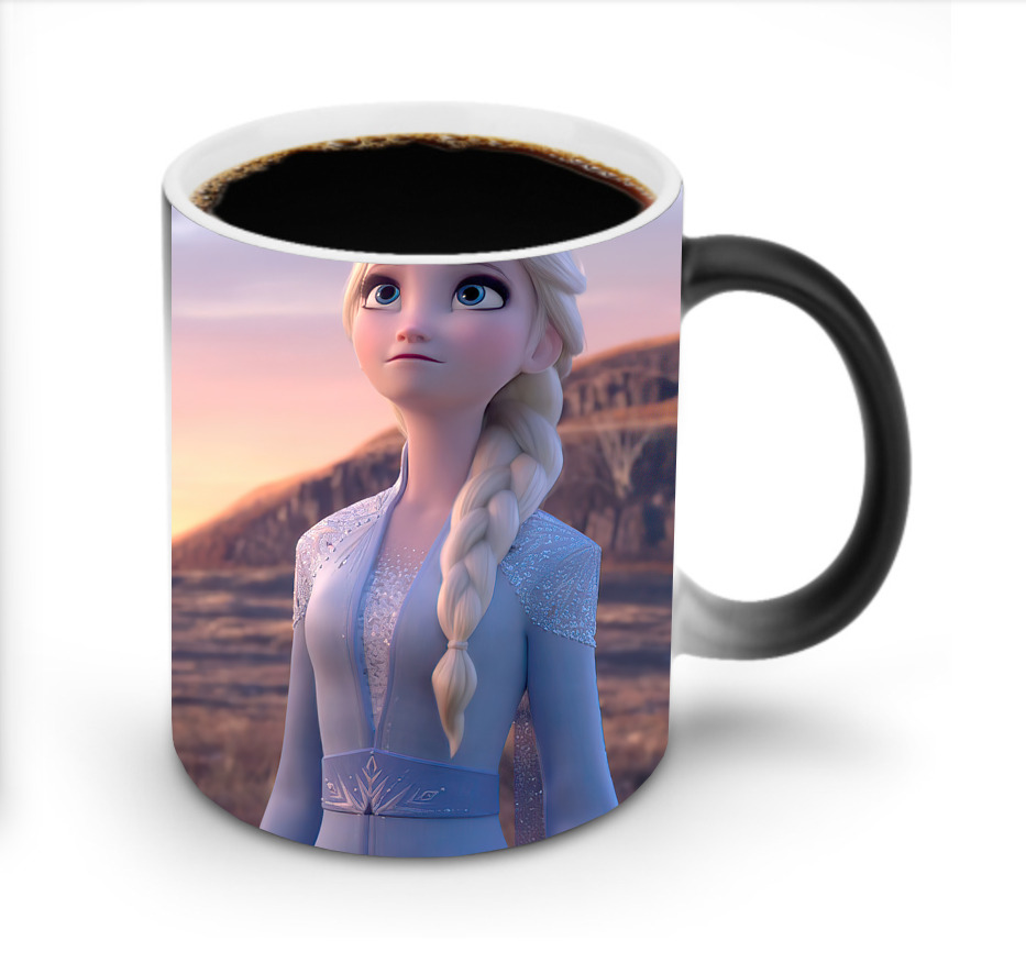 （画像用） アナと雪の女王 アンナ エルサ Frozen Anna Elsa 温度変色マグカップ