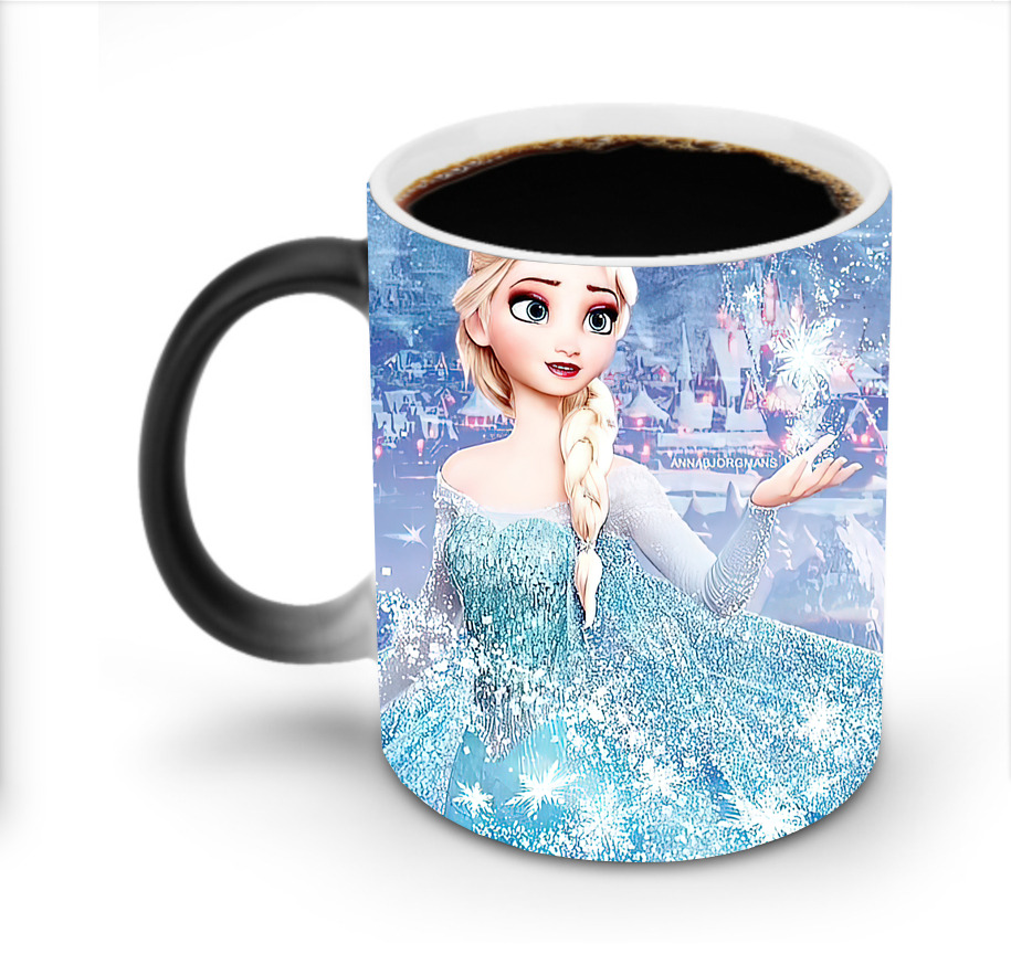 （画像用） アナと雪の女王 アンナ エルサ Frozen Anna Elsa 温度変色マグカップ