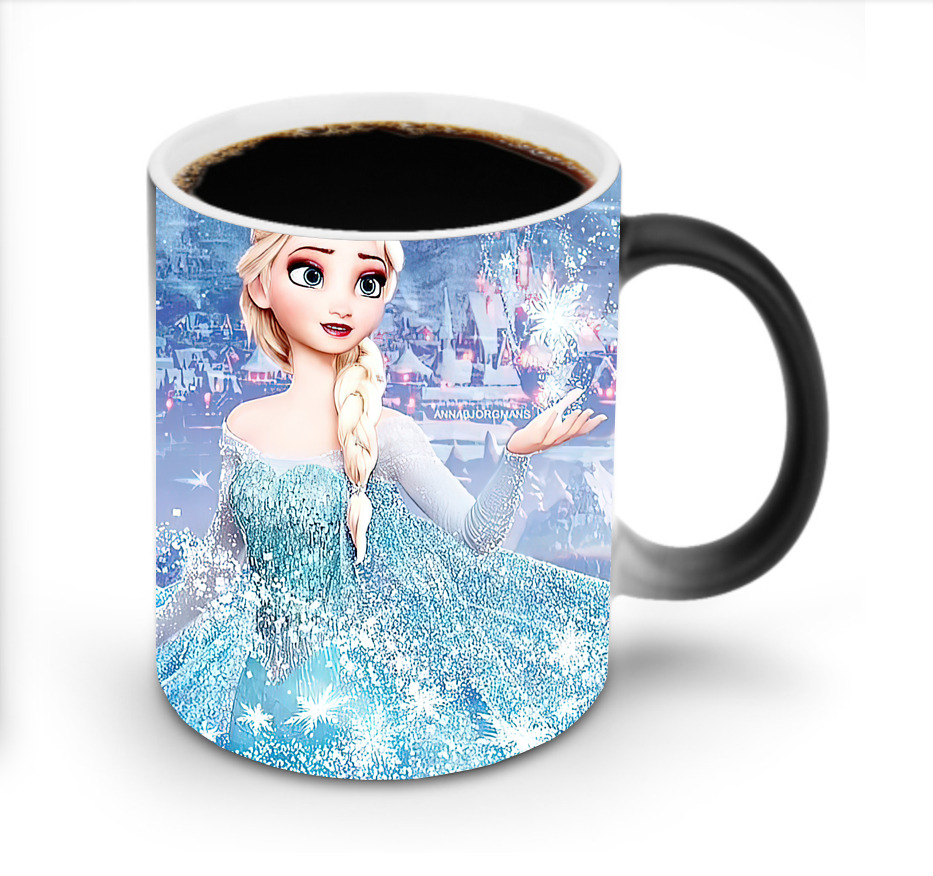 （画像用） アナと雪の女王 アンナ エルサ Frozen Anna Elsa 温度変色マグカップ