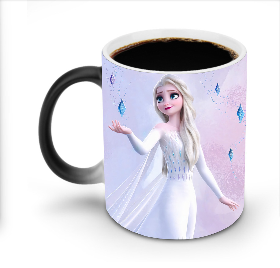 （画像用） アナと雪の女王 アンナ エルサ Frozen Anna Elsa 温度変色マグカップ