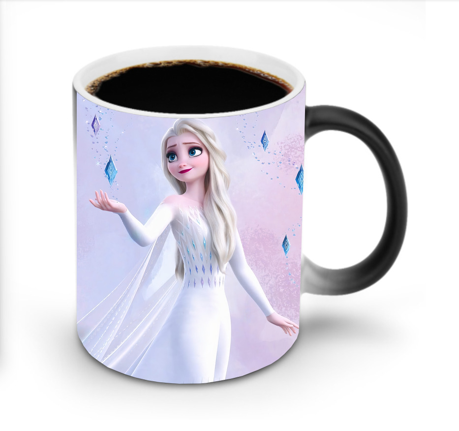 （画像用） アナと雪の女王 アンナ エルサ Frozen Anna Elsa 温度変色マグカップ