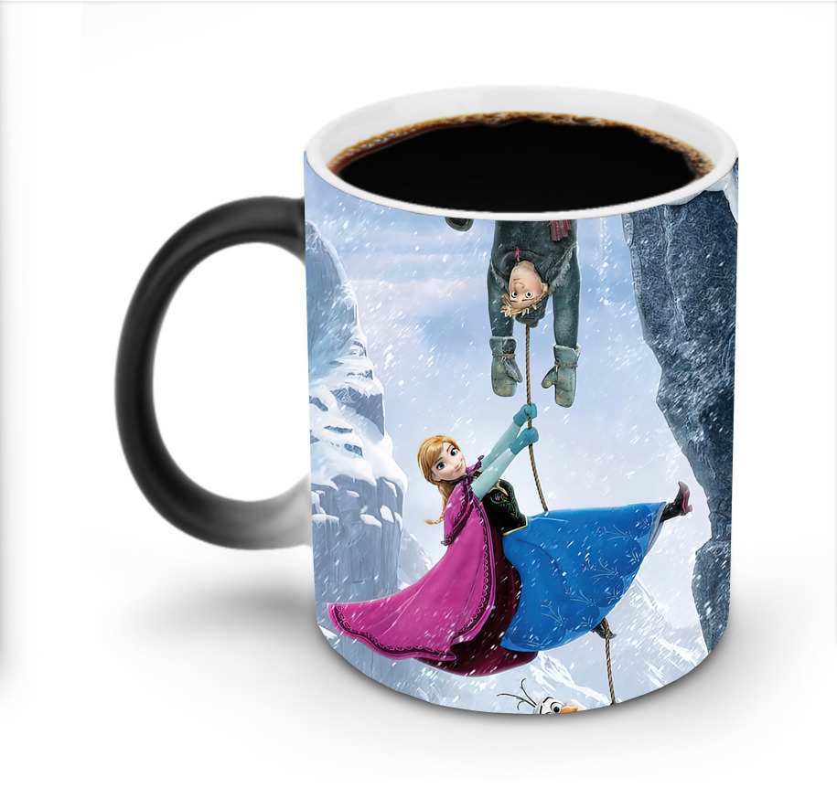 （画像用） アナと雪の女王 アンナ エルサ Frozen Anna Elsa 温度変色マグカップ