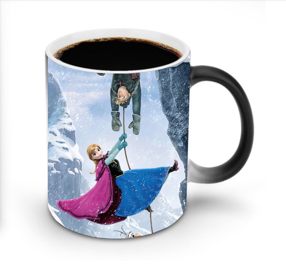 （画像用） アナと雪の女王 アンナ エルサ Frozen Anna Elsa 温度変色マグカップ