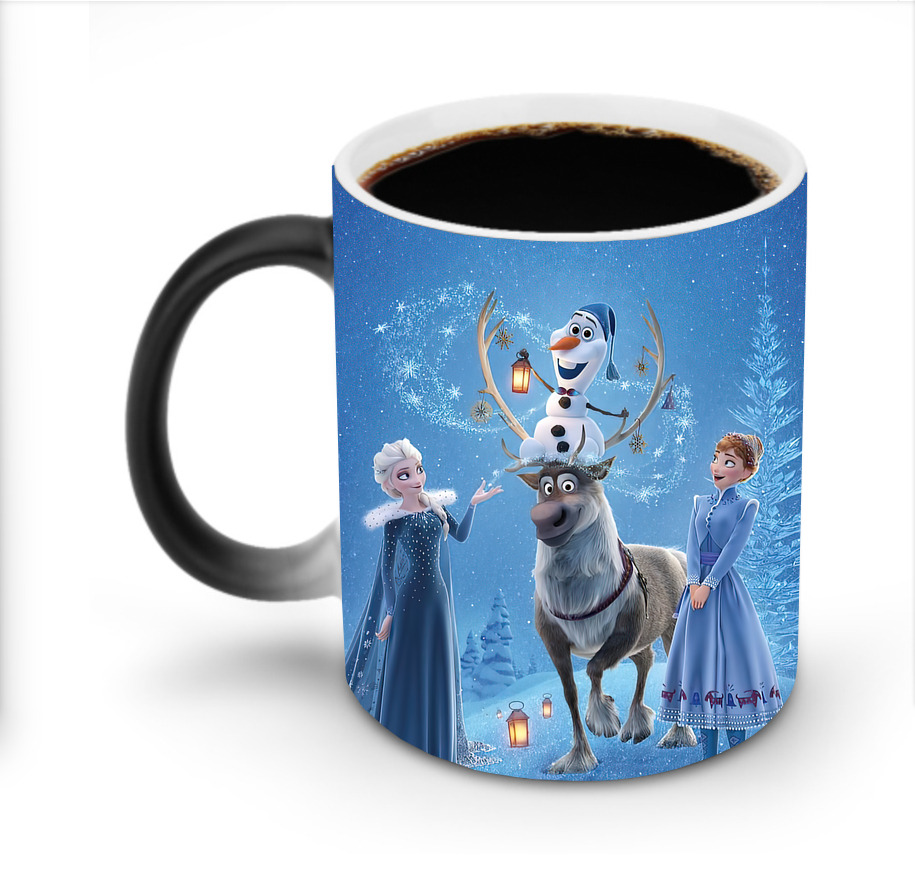 （画像用） アナと雪の女王 アンナ エルサ Frozen Anna Elsa 温度変色マグカップ