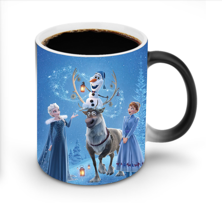 （画像用） アナと雪の女王 アンナ エルサ Frozen Anna Elsa 温度変色マグカップ