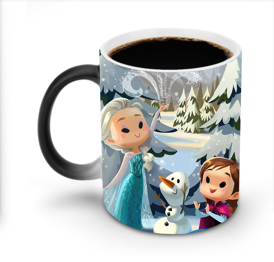 （画像用） アナと雪の女王 アンナ エルサ Frozen Anna Elsa 温度変色マグカップ