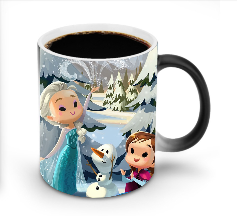 （画像用） アナと雪の女王 アンナ エルサ Frozen Anna Elsa 温度変色マグカップ