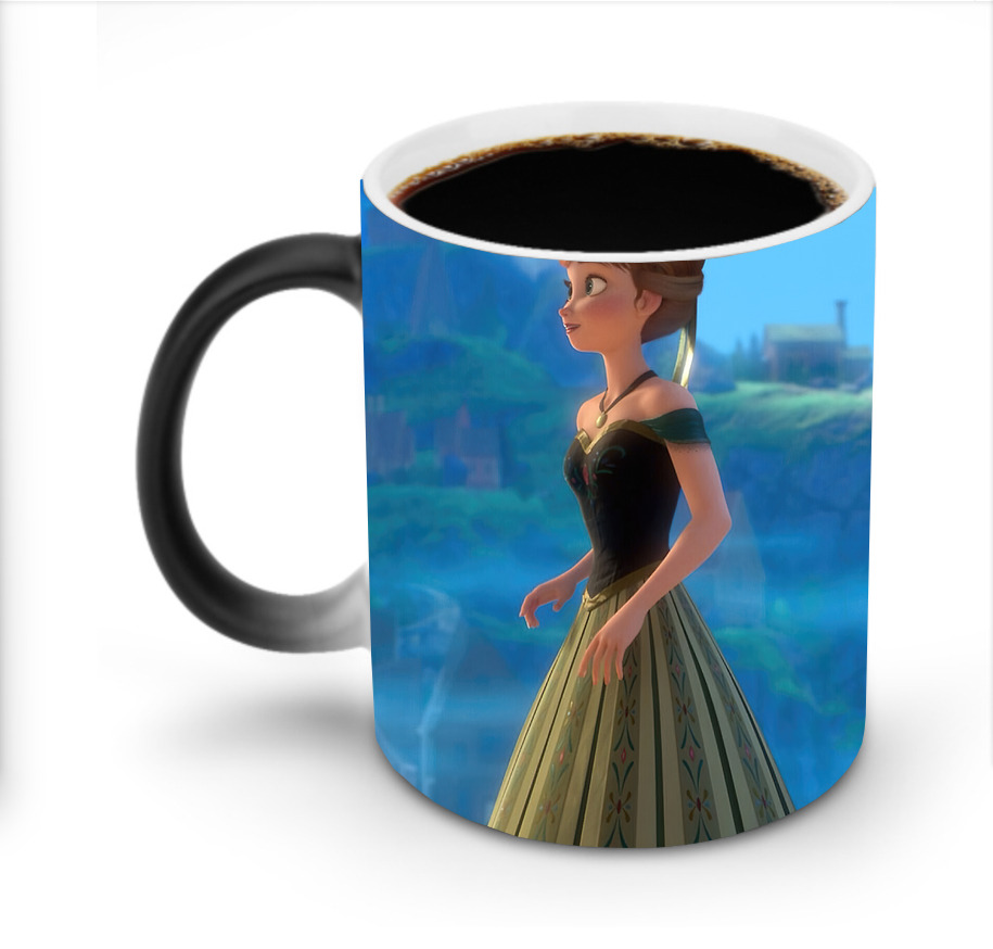 （画像用） アナと雪の女王 アンナ エルサ Frozen Anna Elsa 温度変色マグカップ