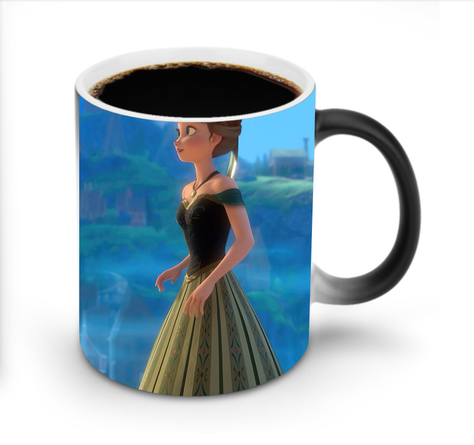 （画像用） アナと雪の女王 アンナ エルサ Frozen Anna Elsa 温度変色マグカップ