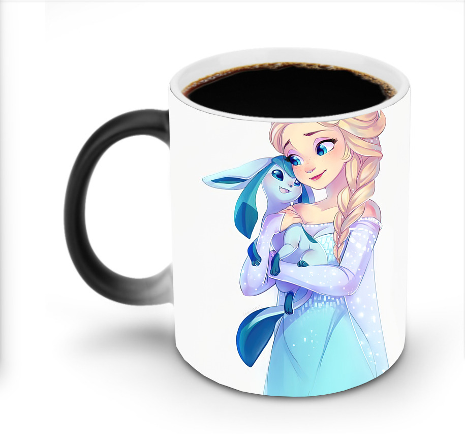 （画像用） アナと雪の女王 アンナ エルサ Frozen Anna Elsa 温度変色マグカップ