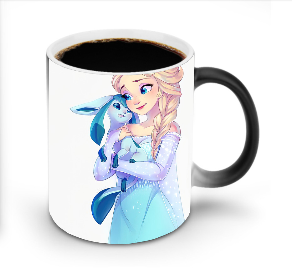 （画像用） アナと雪の女王 アンナ エルサ Frozen Anna Elsa 温度変色マグカップ