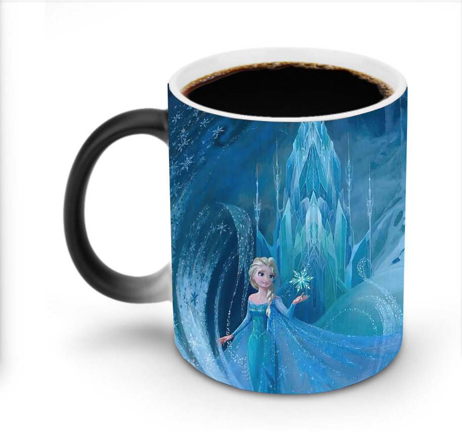 （画像用） アナと雪の女王 アンナ エルサ Frozen Anna Elsa 温度変色マグカップ