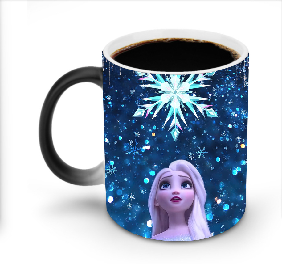（画像用） アナと雪の女王 アンナ エルサ Frozen Anna Elsa 温度変色マグカップ