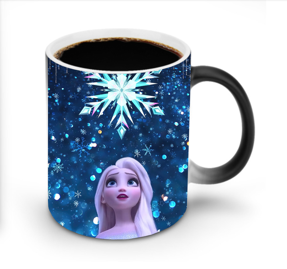 （画像用） アナと雪の女王 アンナ エルサ Frozen Anna Elsa 温度変色マグカップ