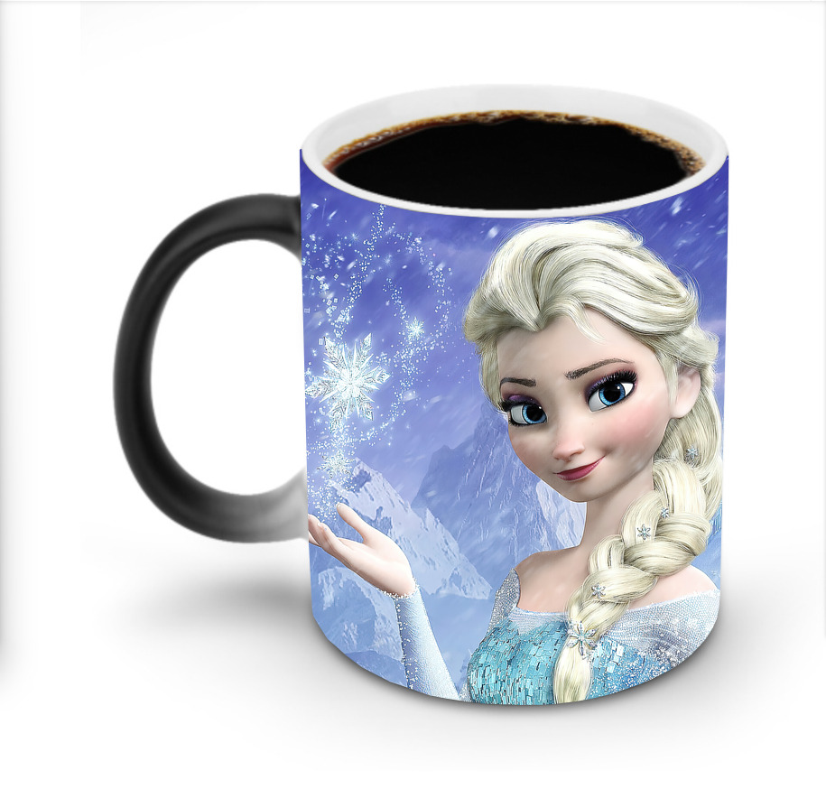 （画像用） アナと雪の女王 アンナ エルサ Frozen Anna Elsa 温度変色マグカップ