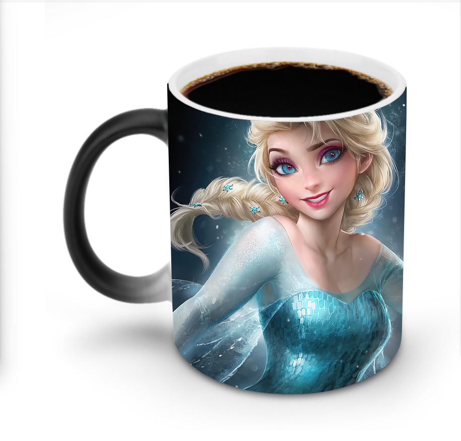 （画像用） アナと雪の女王 アンナ エルサ Frozen Anna Elsa 温度変色マグカップ