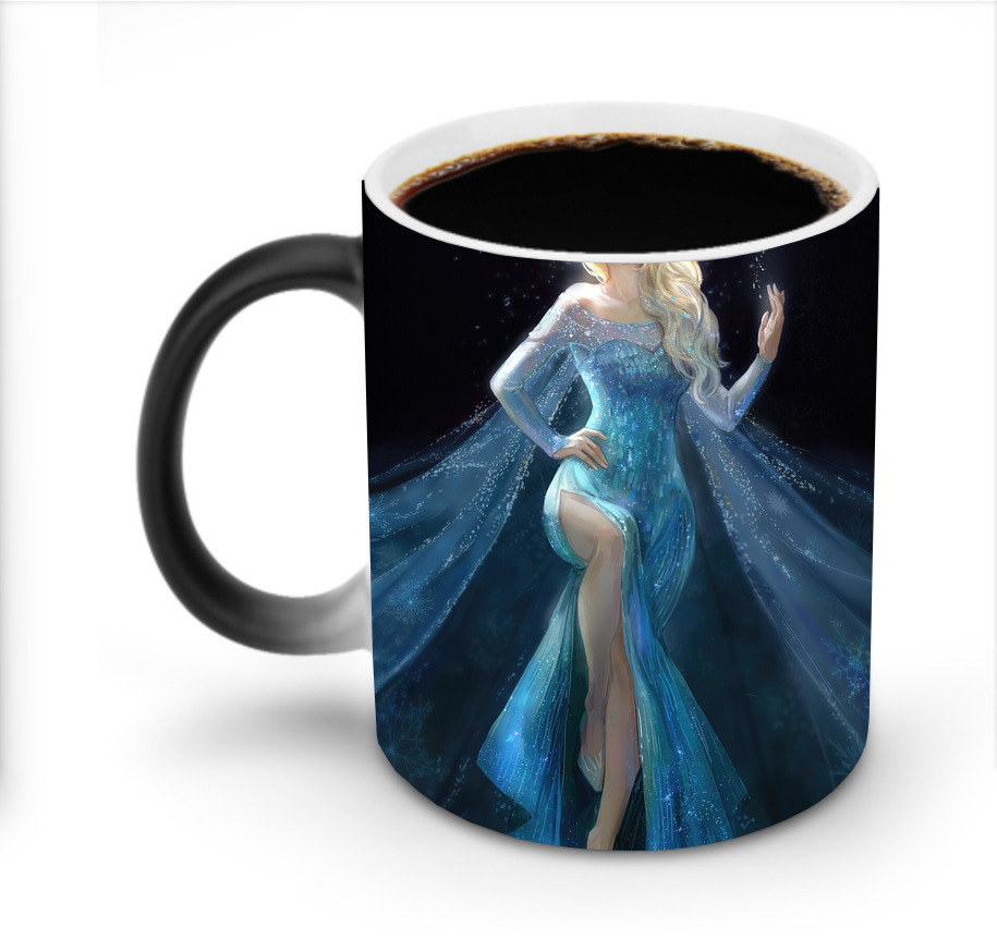 （画像用） アナと雪の女王 アンナ エルサ Frozen Anna Elsa 温度変色マグカップ