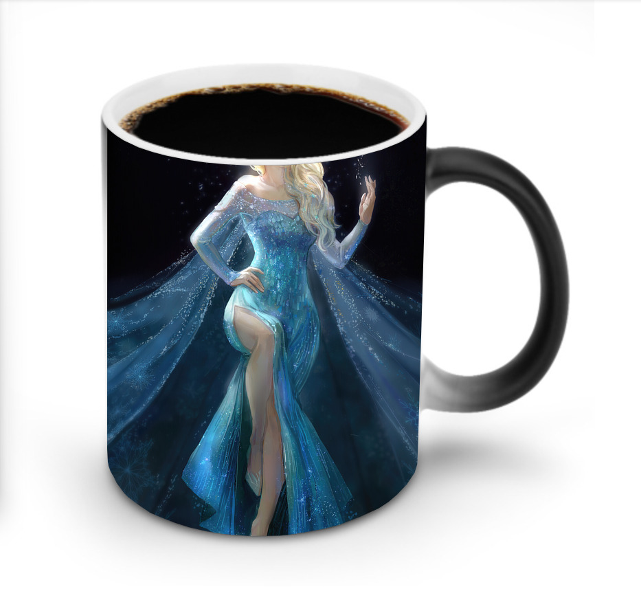 （画像用） アナと雪の女王 アンナ エルサ Frozen Anna Elsa 温度変色マグカップ