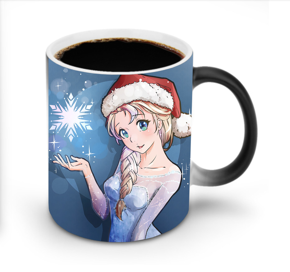 （画像用） アナと雪の女王 アンナ エルサ Frozen Anna Elsa 温度変色マグカップ