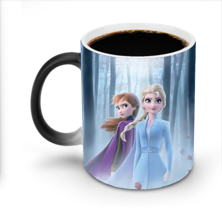 （画像用） アナと雪の女王 アンナ エルサ Frozen Anna Elsa 温度変色マグカップ