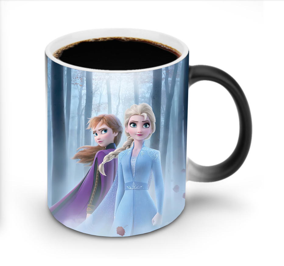 （画像用） アナと雪の女王 アンナ エルサ Frozen Anna Elsa 温度変色マグカップ