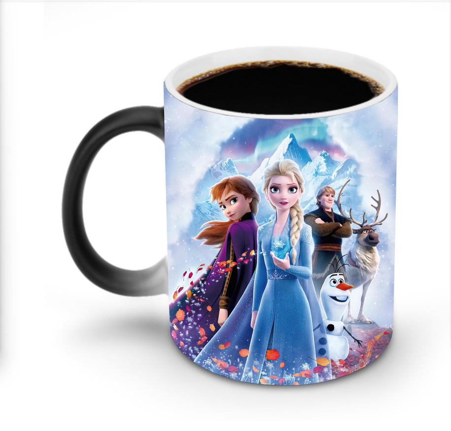 （画像用） アナと雪の女王 アンナ エルサ Frozen Anna Elsa 温度変色マグカップ