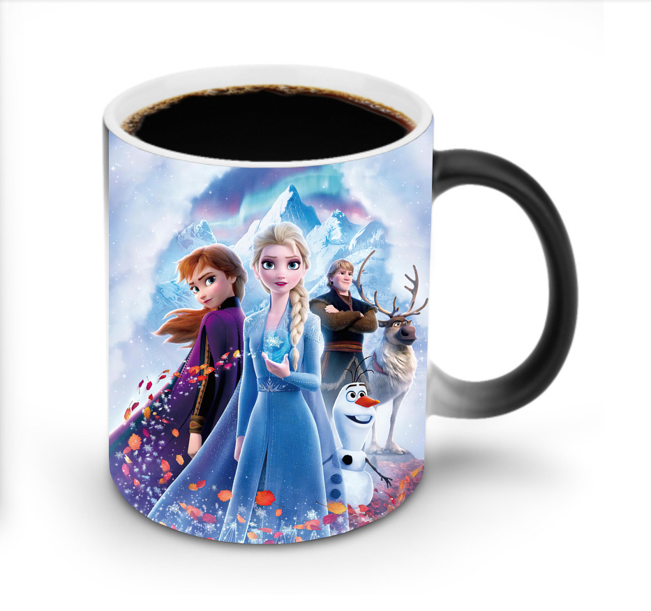 （画像用） アナと雪の女王 アンナ エルサ Frozen Anna Elsa 温度変色マグカップ