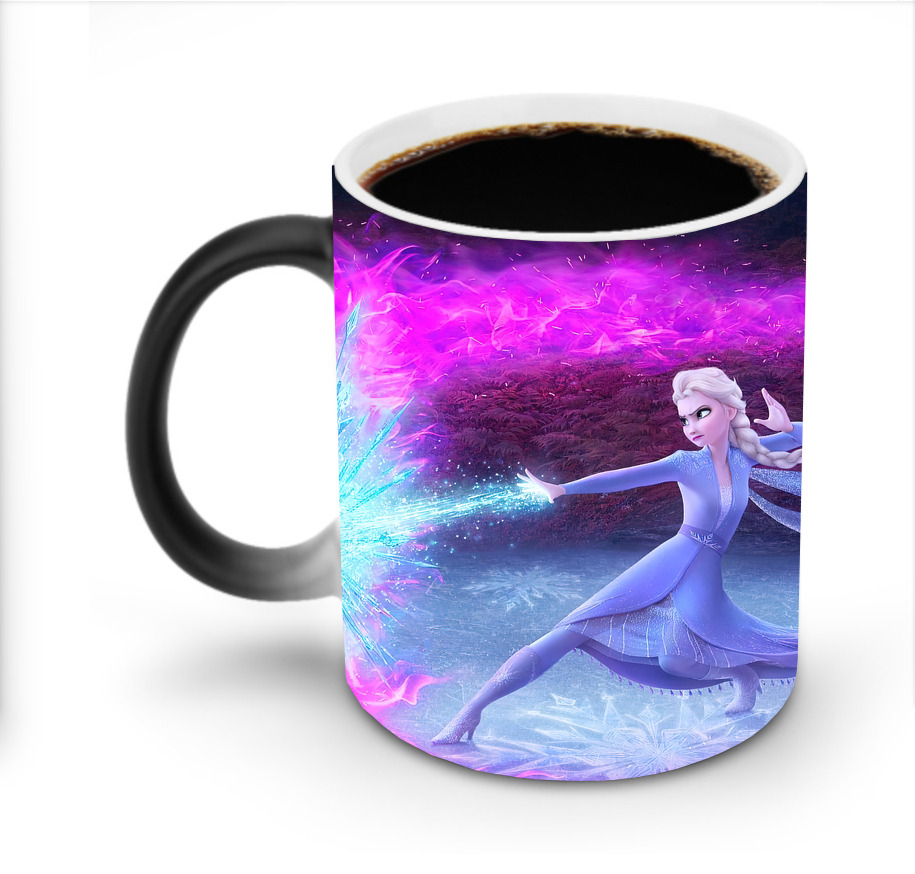 （画像用） アナと雪の女王 アンナ エルサ Frozen Anna Elsa 温度変色マグカップ
