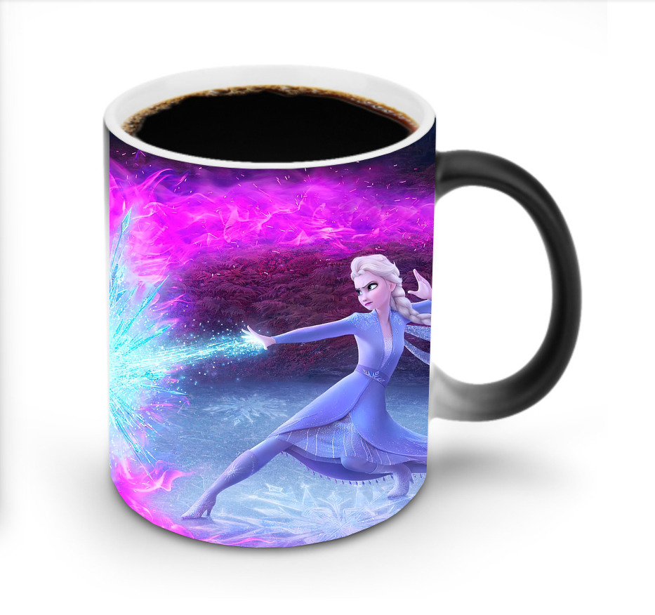 （画像用） アナと雪の女王 アンナ エルサ Frozen Anna Elsa 温度変色マグカップ