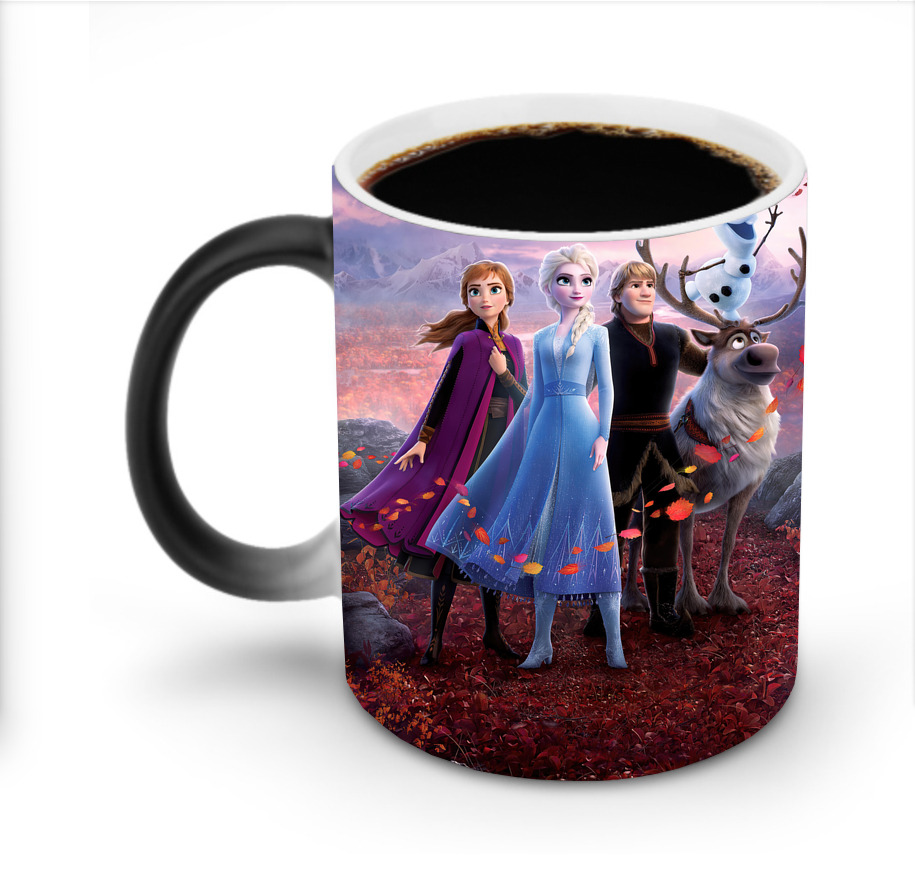 （画像用） アナと雪の女王 アンナ エルサ Frozen Anna Elsa 温度変色マグカップ