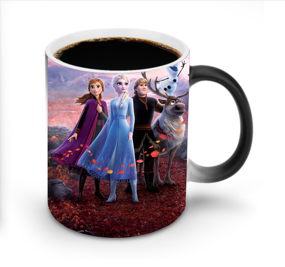 （画像用） アナと雪の女王 アンナ エルサ Frozen Anna Elsa 温度変色マグカップ