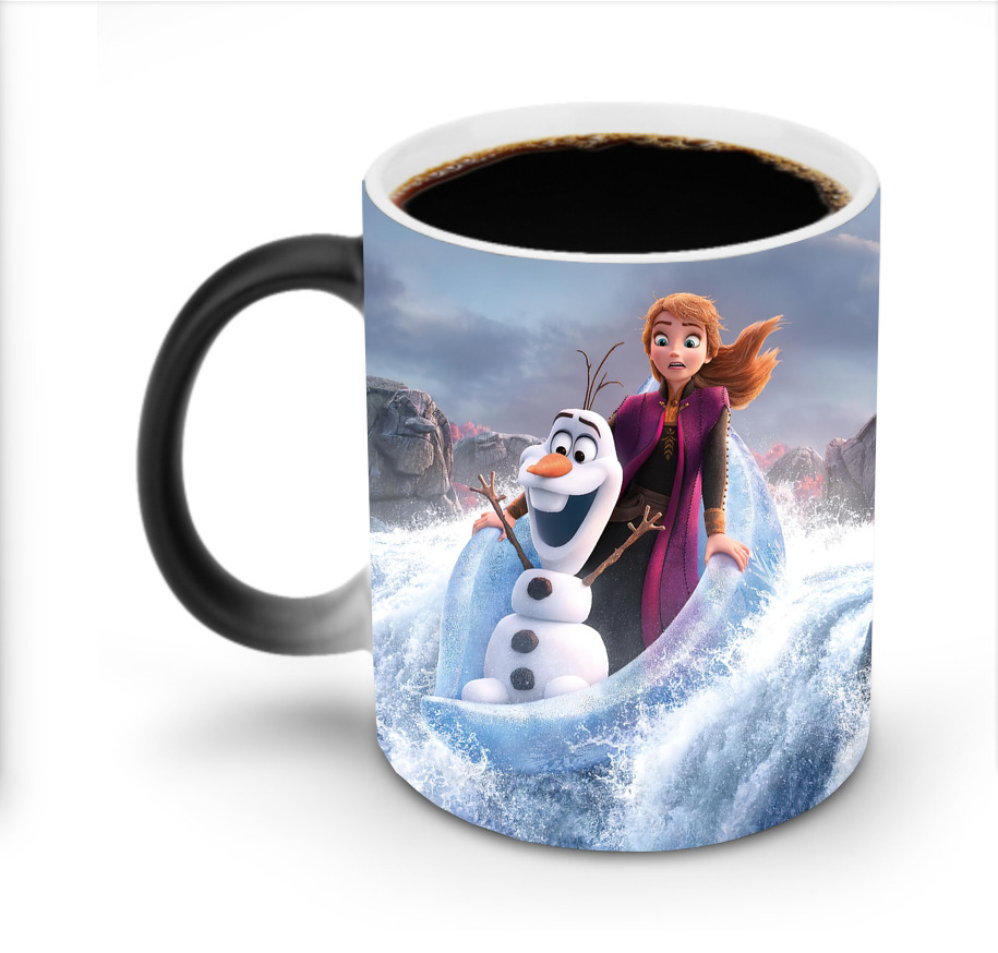 （画像用） アナと雪の女王 アンナ エルサ Frozen Anna Elsa 温度変色マグカップ
