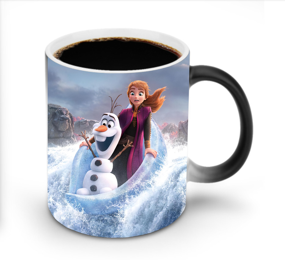 （画像用） アナと雪の女王 アンナ エルサ Frozen Anna Elsa 温度変色マグカップ