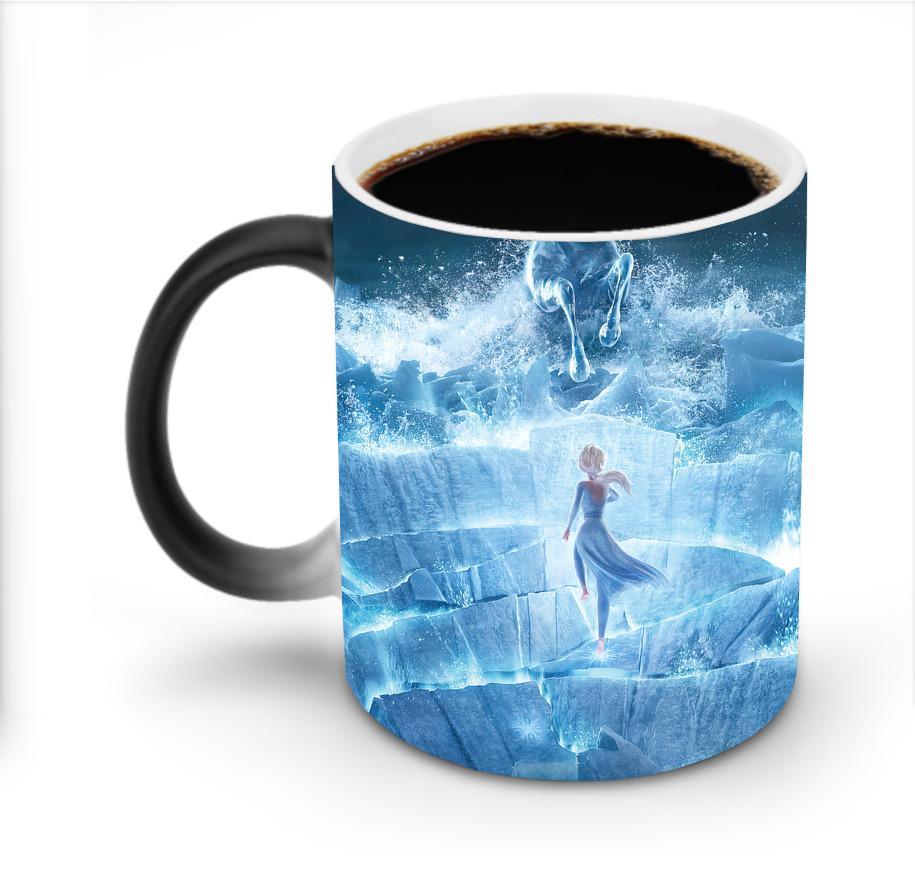 （画像用） アナと雪の女王 アンナ エルサ Frozen Anna Elsa 温度変色マグカップ