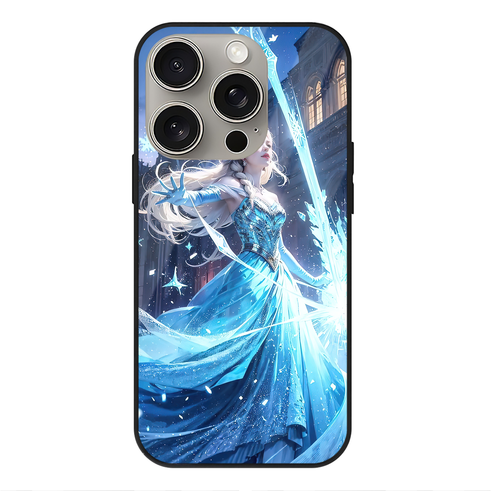 （画像用） アナと雪の女王 アンナ エルサ Frozen Anna Elsa 【iPhone15Pro対応】スマホケース 耐衝撃＆黄変防止 背面ガラス